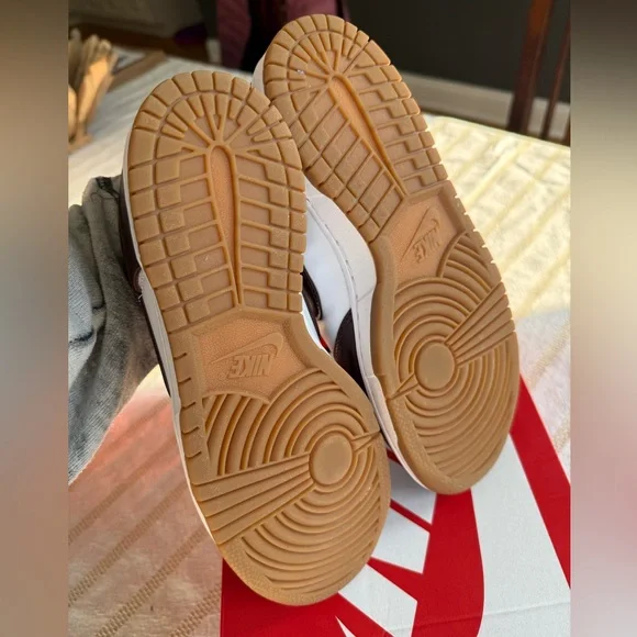 Nike Dunk Low Sneakers - Burgundy Crush and White - Picture 4 of 5